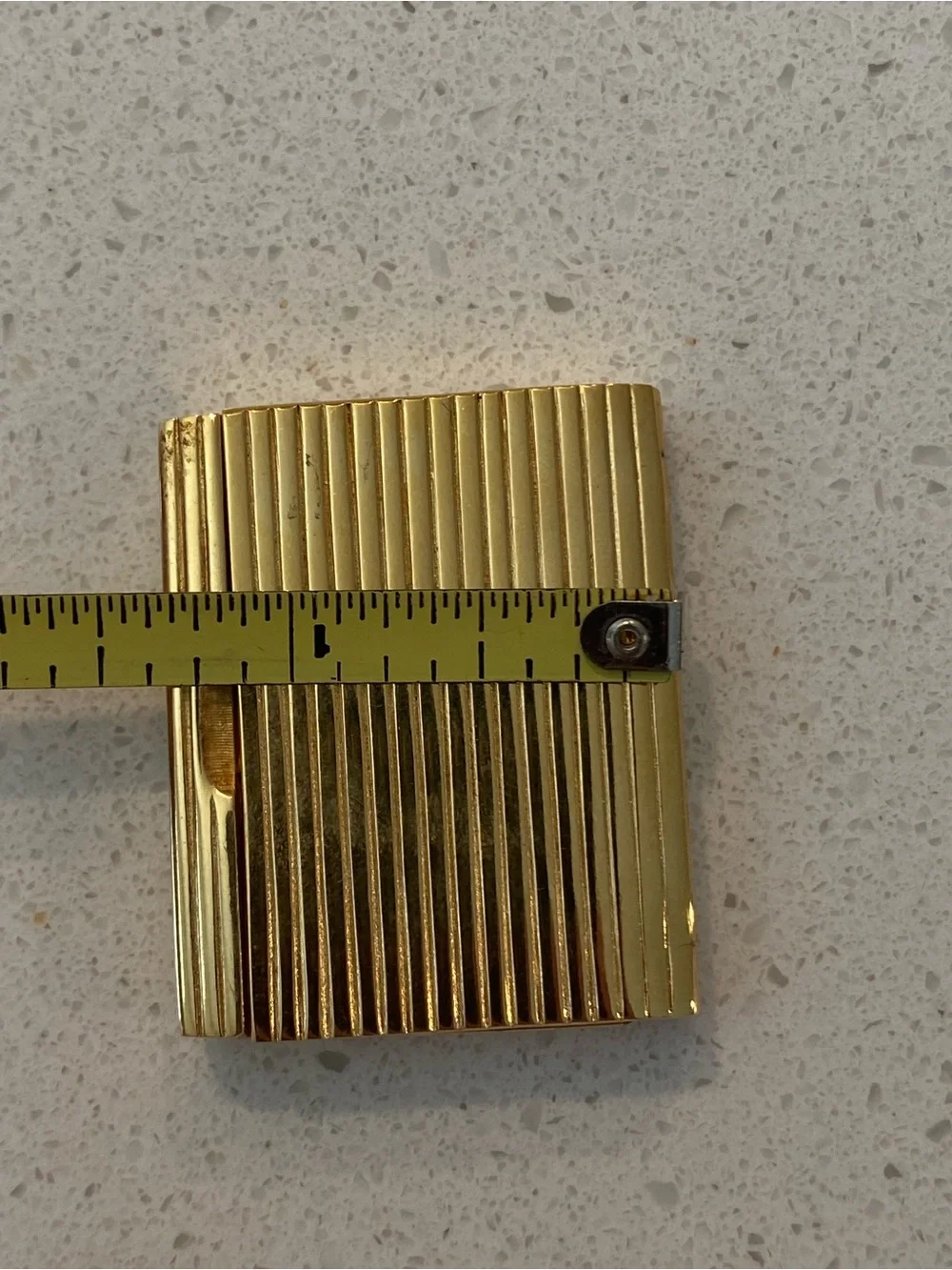Aramis Gold Striped Solid Cologne Compact, 24K GOLD electroplated striated